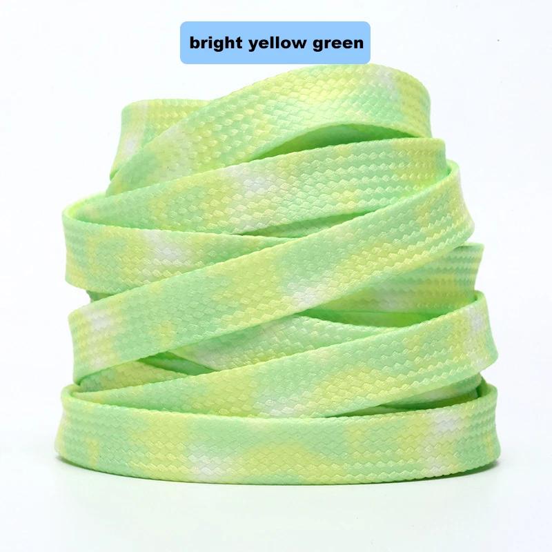 Colorful Tie-dye Flat Shoelaces Fashion AF1/AJ Sports Shoelace Stars Moon Shoelaces for Sneakers Casual Canvas Shoes 0.8CM Width