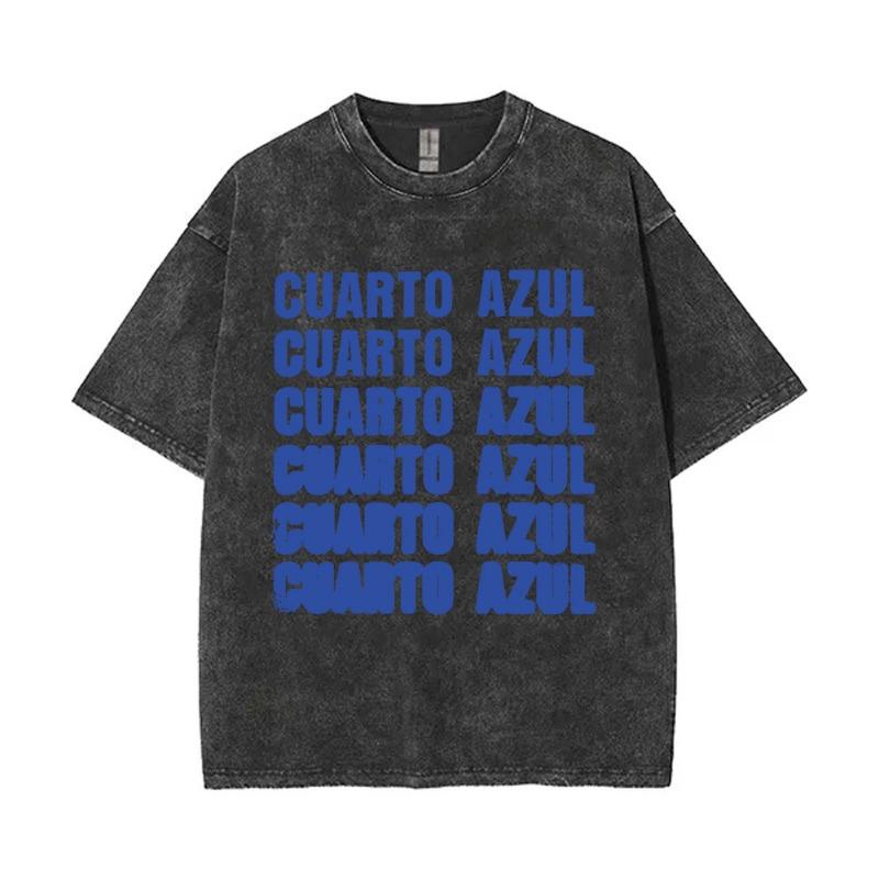 Washed Vintage Singer Aitana Graphic T-shirt CUARTO AZUL Print T-shirts Women Fashion Pop Music T Shrit Streetwear Fans Gift
