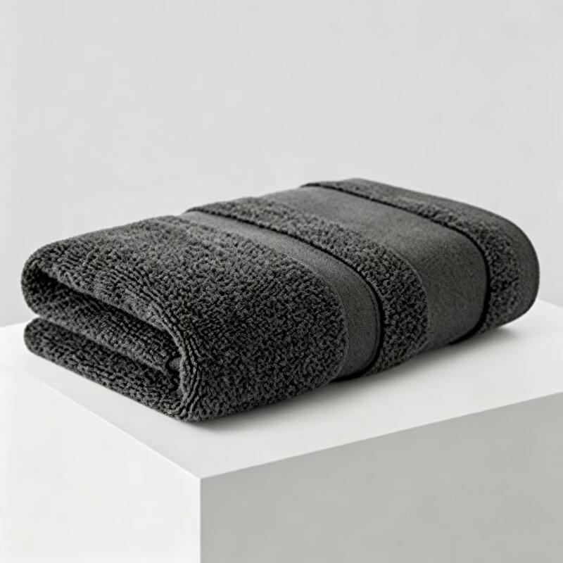 Sanli Extra Long Thick Cotton Face Towel 35x78 cm темно-серого