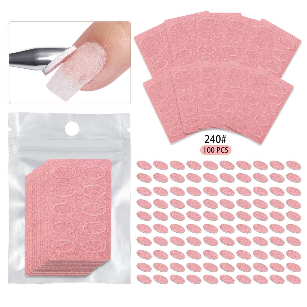Pack of 100/180/240 Professional Nail Sanding Sheets Abrasive Discs for Smooth Manicure Precision Filing at Home or Salon