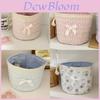 Cotton Heart Lace Round Storage Basket With Modern Design For Home Office Organization