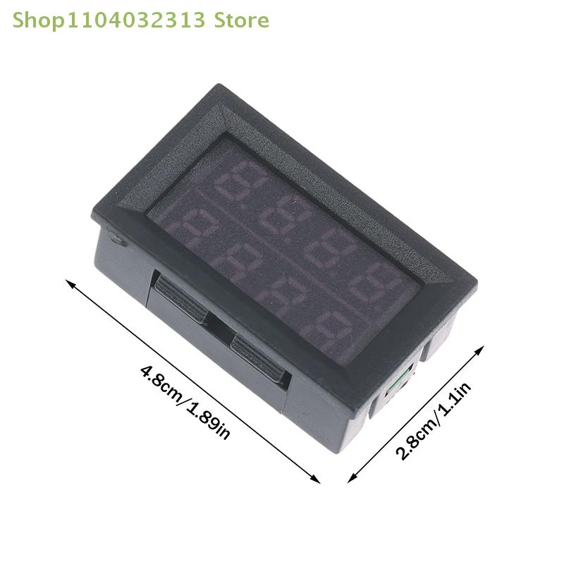Mini Digital Voltmeter Ammeter 4-Digit 5-Wire DC 100V 10A Dual LED Display Voltage And Current Meter for Electronics