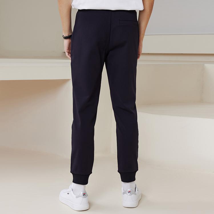 FILA Embroidered Logo Knit Jogger Pants Men Bottoms Legendary-Blue F11M118611FNV