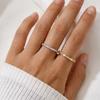 Minimalist Thin Rings for Women Shiny Cubic Zircon Stackable Finger Rings Stylish Girls Party Daily Wear Fashion Accessories