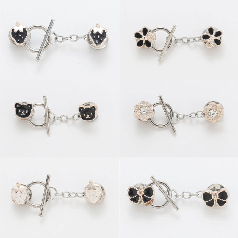 10PCS Metal Cardigan Clip Pullover Clip No Sewing Sweater Shawl Cardigan Clips Brooch Pin Safety Pins for Women Girls