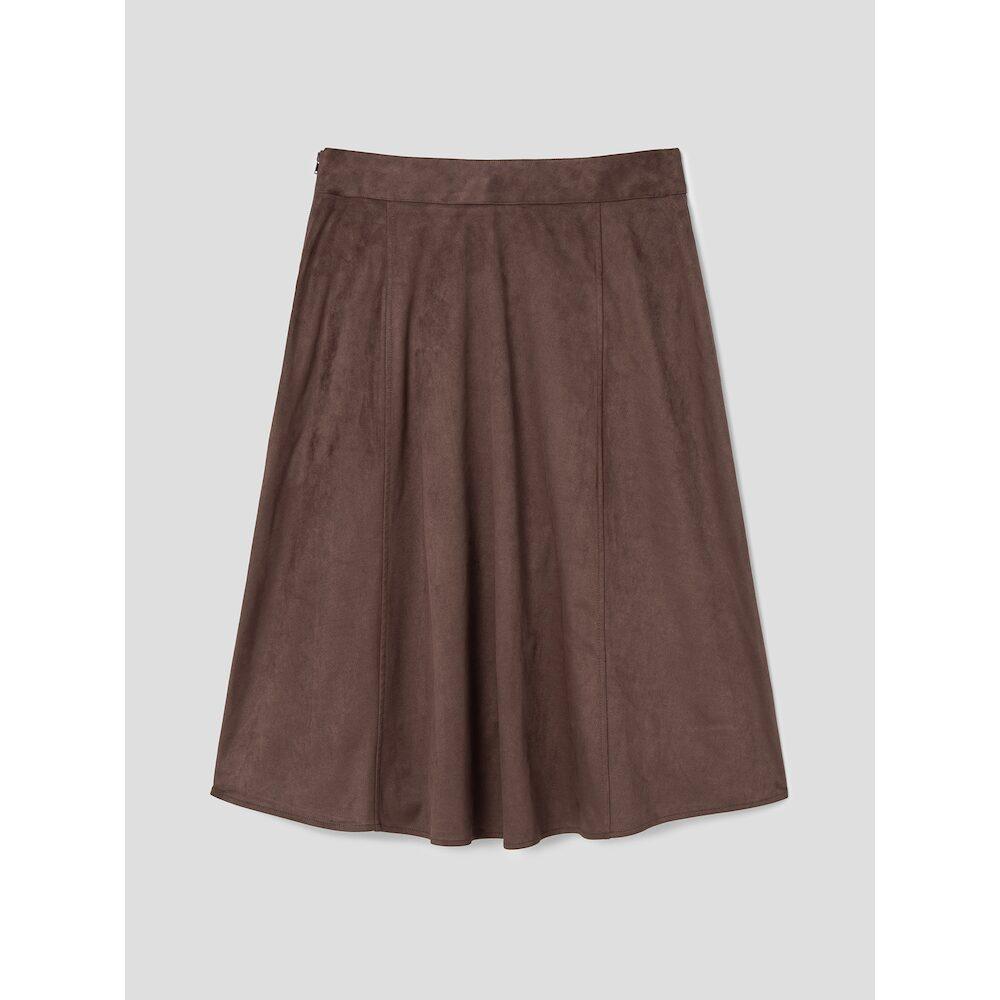 8SECONDS Suede Midi Skirt Brown