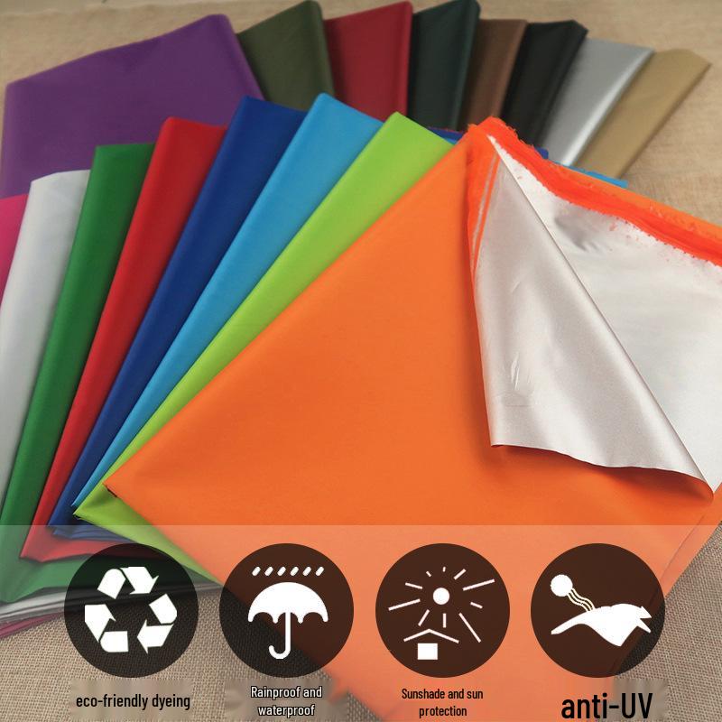 210T Silver-Coated Waterproof Dust Cover Fabric for Car, Tent, and UV Protection.