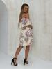 Women's Summer Spanish Dress with Ruffles In Flowers Beige Universal