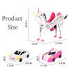 2-in-1 Verwandlungsauto Ein-Schritt-Modell Verformbares Einhorn-Modell Cartoon-Actionfigur Fahrzeug Verwandlungsspielzeug Junge Kinder Geschenk