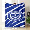 Portsmouth FC Logo Blanket Design Patterned blanket, flannel, suitable for all seasons, home decor, warm and cozy