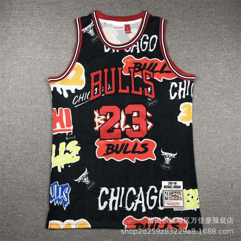 Amerikanisches Trikot Lakers Knicks Magic Speziell Retro-Stil Trend Sport und Freizeit Graffiti Camouflage Basketballtrikot Herren