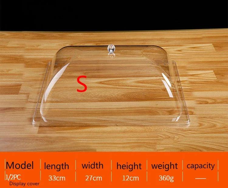 Transparent Round Dish Cover, Extra Large Rectangular Food Cover, Dust-proof PC Plastic, Highend Fresh-Keeping, 9 Sizes