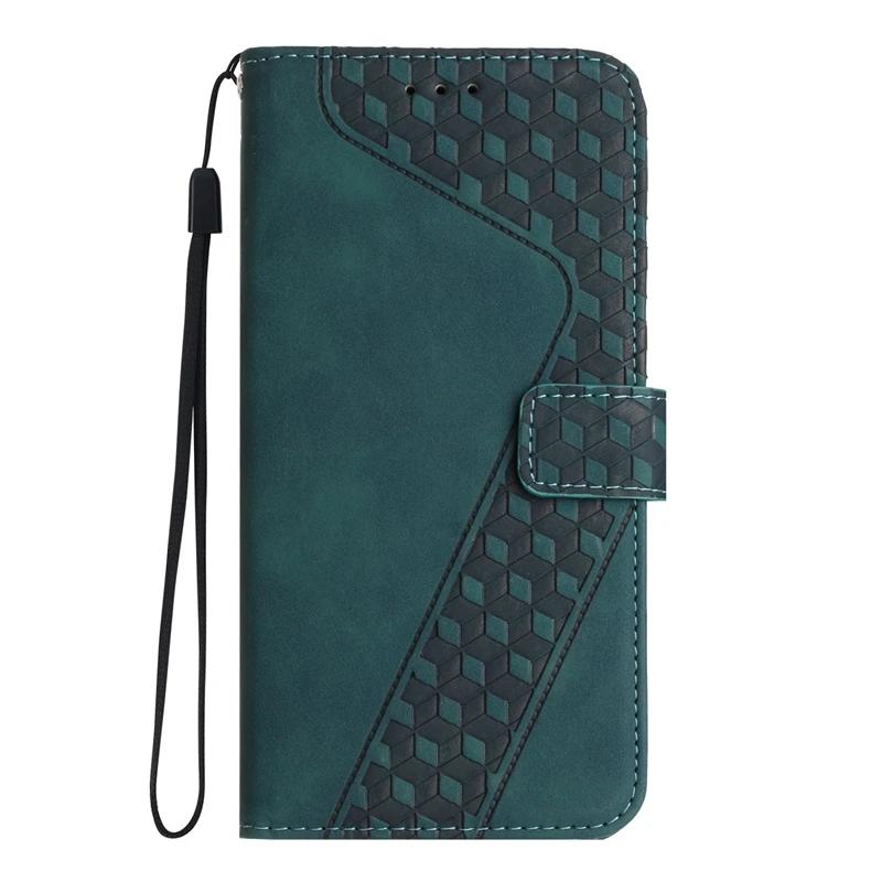 For Samsung Galaxy S24 Ultra Case 3D Geometric Lattice Leather Flip Wallet Case On sFor Samsung S24 Ultra S 24 Plus Phone Cover