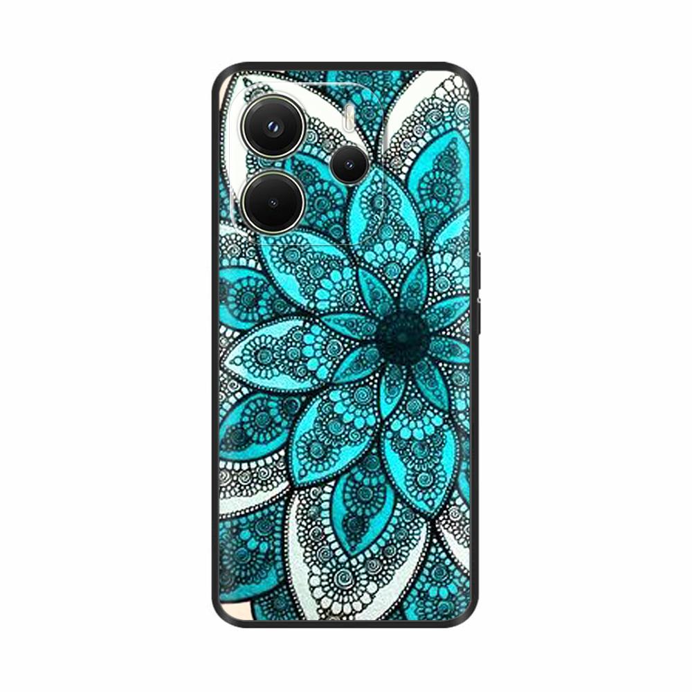 For Xiaomi Redmi Note 14 4G Case Luxury Painted Cover Black Silicone Phone Case For Redmi Note 14 Fundas note14 4G Soft Bumper