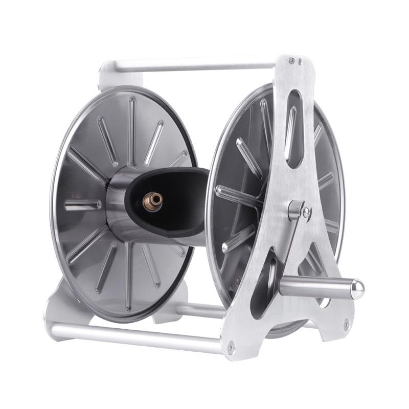 Stainless Steel Wall-Mounted Automatic Hose Reel for Garden, Car Wash, and Farm Use