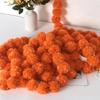 5Pcs Marigold Garland for Decoration,5 Feet Artificial Marigold Flowers Diwali Decorations for Home,Orange Artificial Marigold Heads for Diwali