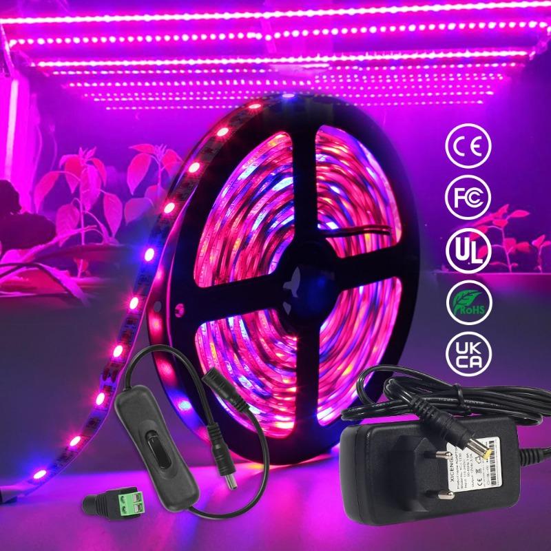 5M Led Grow Plant Lights Strip Full Spectrum Indoor Seeds Greenhouse Lighting Phyto Lamp For Plants Hydroponics Growing System