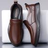 Men's genuine leather cowhide business casual men's shoes non-slip breathable soft-soled leather shoes one-pedal men's shoes