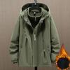 Plus Size 10XL 12XL Jacket Men's Three-in-one Detachable Autumn and Winter Plus Velvet Thick Jacket Fat Plus Size Winter Warm Jacket