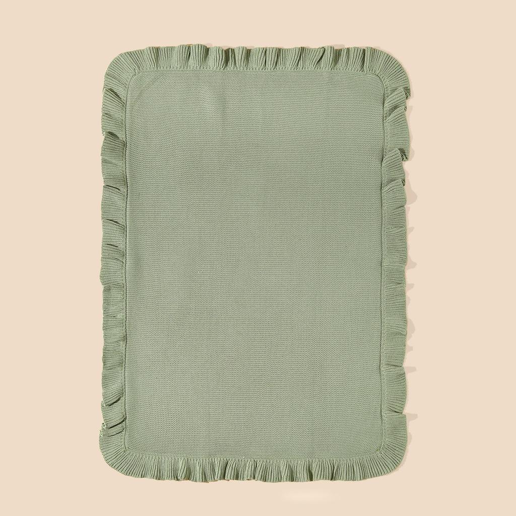 Autumn Winter Blanket Baby Lotus Leaf Edge Blanket Comfortable Cotton Knitted Strollers Cover Children's Bed Throw