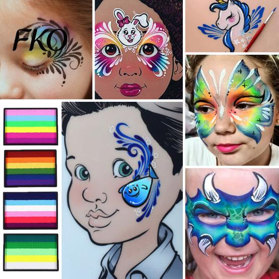High Pigment Body Paint 50G Rainbow for Face Painting, Makeup Easy Blend Halloween Party Cosplay, Washable Kids Adults Performance