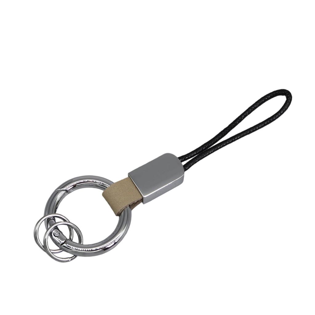 Simulated Leather Keychain With Finger Ring And Adjustable Wrist Strap Trendy Key Holder For Car Keys Organization