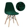 Velvet And Polar Fleece Fabric Shell Chair Cover Stretch Scandinavian Chair Covers Dining Seat Cover For Hotel Home Living Room