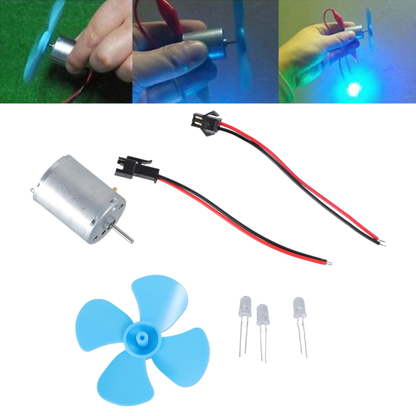 

Міні-вітрогенератор DIY Kits 6-9V Wind for Turbine Micro Motor/Mini Blue Leaf Paddle/Diodes/Cables 60mm