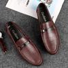 Fashion High End Brand Men's Genuine Leather Shoes Soft Sole Comfortable Loafers Interview for Commuting Men's Business Casual Shoes
