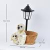 Garten Solar Leuchtlicht Welpen Ornamente Gartendekoration Skulptur Harz Handwerk Geschenk
