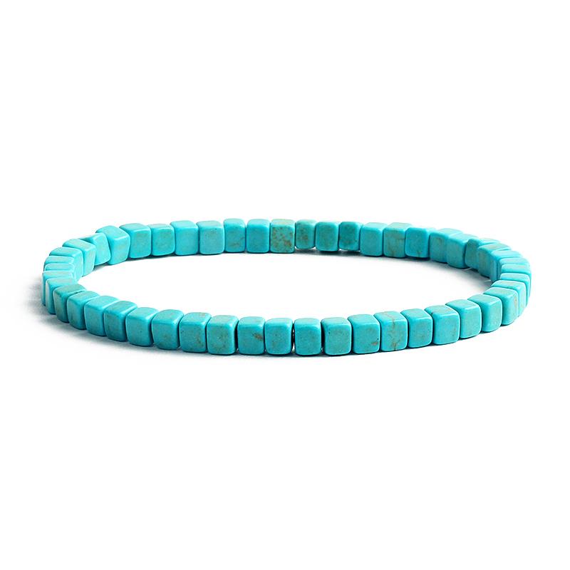 Bohemian Turquoises Beads Bracelets for Women Reiki Nature Stone Cube Cylinder Irregular Bracelets Healing Healthcare Jewelry