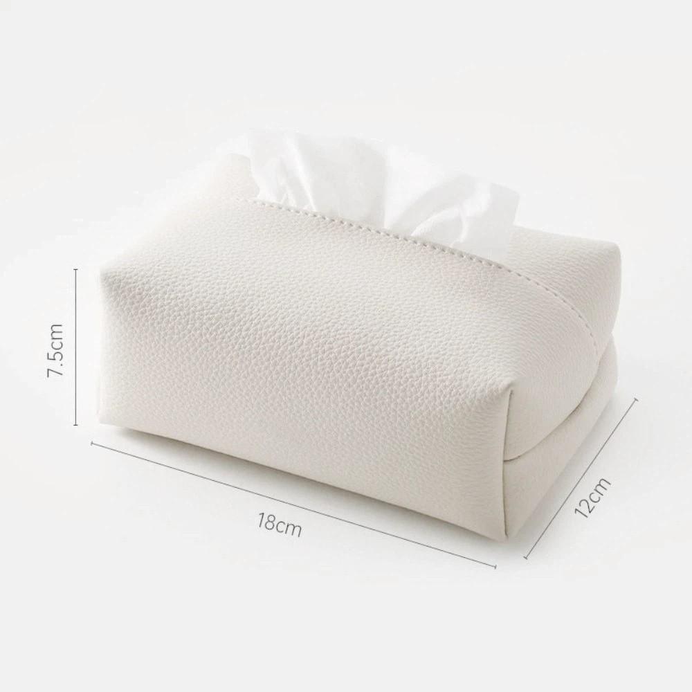Square Design Tissue Box Artificial Leather Tissue Paper Storage Bag Napkin Holder  Dining Room