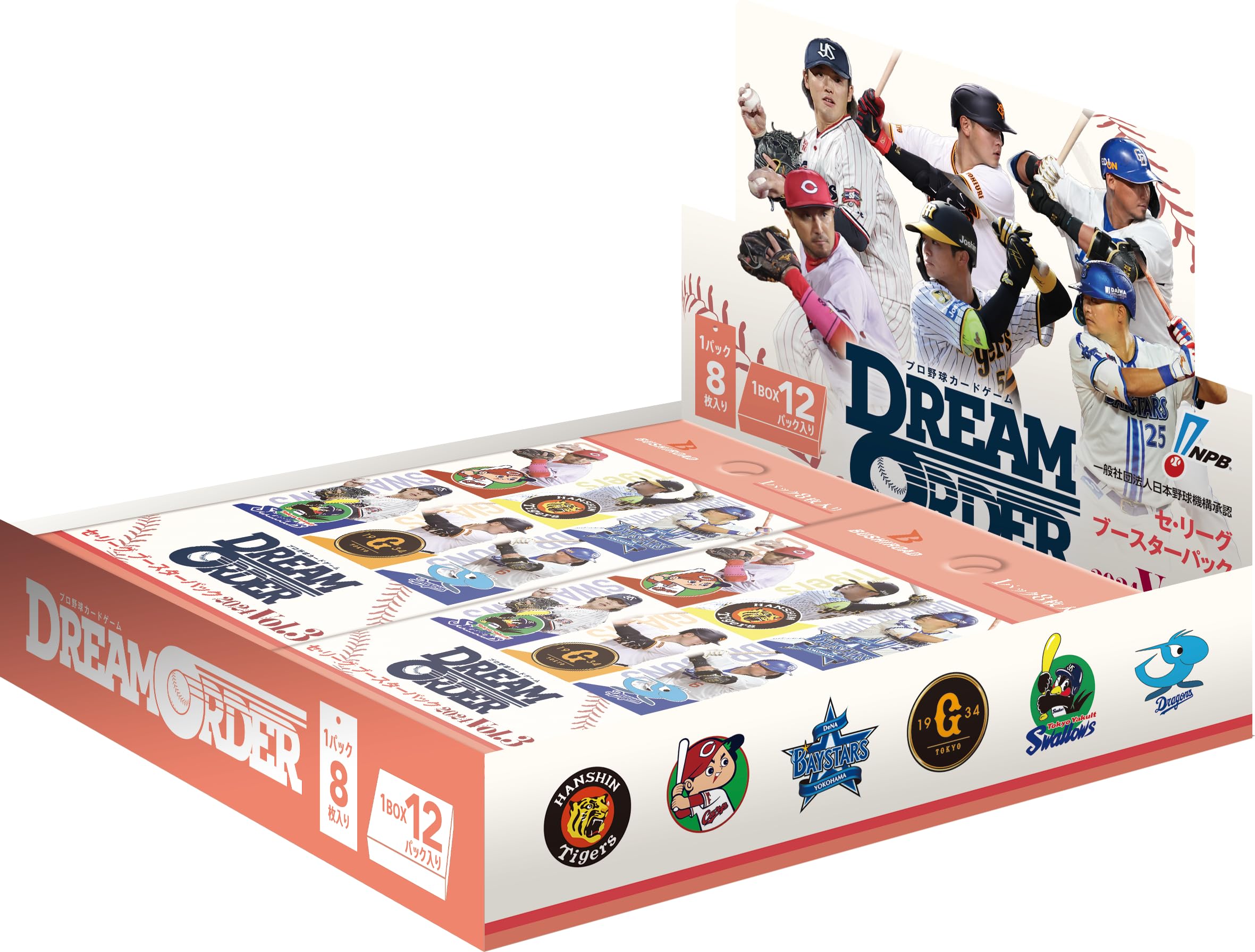 

Профессиональная бейсбольная карточная игра DREAM ORDER Центральная лига Бустерный набор 2024 КОРОБКА Том 3