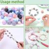 WTEMPO Silicone Beads for Keychain Making Kit Silicone Beads Bulk DIY Necklace Bracelet Jewelry Pendent Crafts Making Supplies Holiday Special Gifts