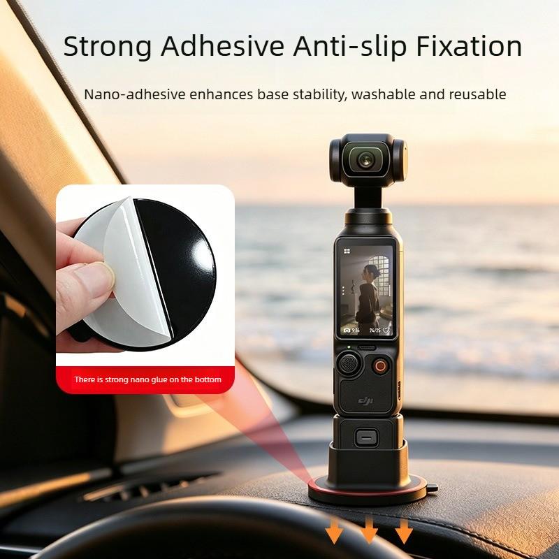 For DJI Osmo Pocket 4 3 Camera Silicone Base 360° Rotating Desktop Base Anti-skid Fixed Extension Hands-Free Shooting Accessorie