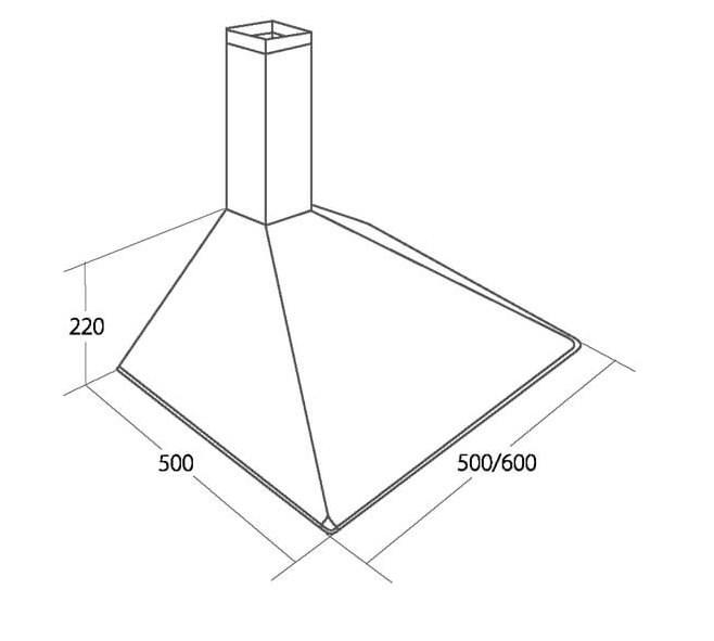 AKPO WK-5 SOFT 50 INOX SATIN Hood