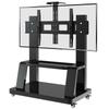 Universal Mobile Floor TV Stand with Dual Shelves