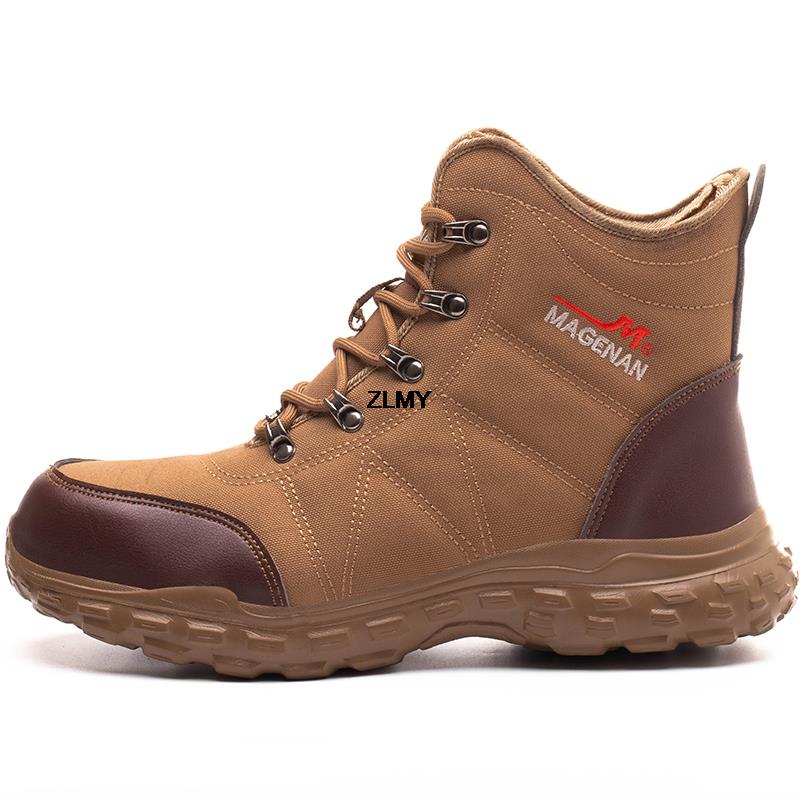 

Будівельне Чоловіче робоче захисне взуття Сталевий носок Чоловіче робоче взуття, стійке до проколів, захищене від ударів, високі захисні черевики, легкі 48 коричневий