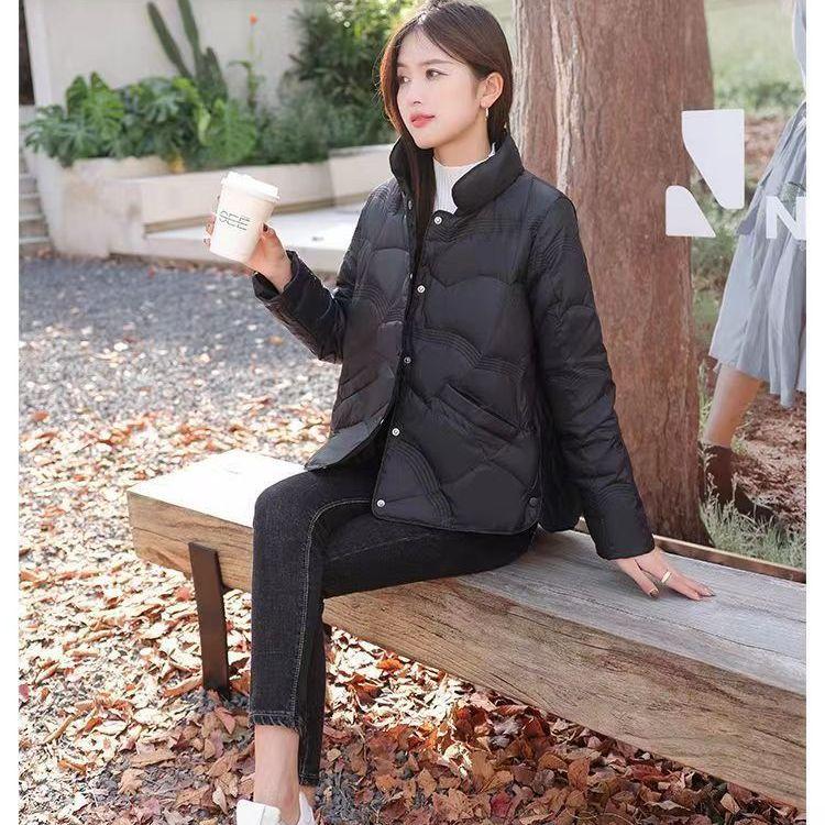 Light and Thin Standing Collar Anti Season Down Jacket for Women's Short Winter White Duck Down Warm Jacket Trend Versatile Down Jacket