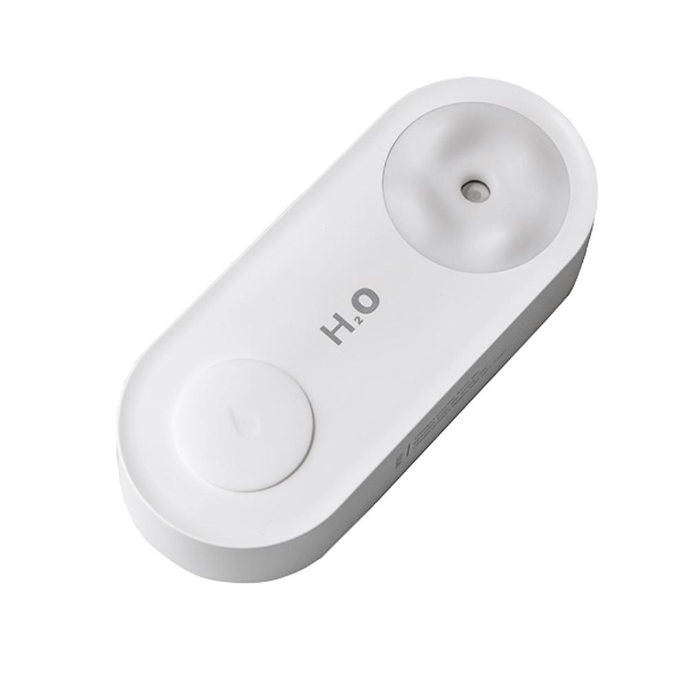 

Портативный мини-увлажнитель воздуха Hipacool USB, распылитель холодного тумана для автомобиля, дома, офиса, ультразвуковые увлажнители с базой со светодиодной подсветкой белый