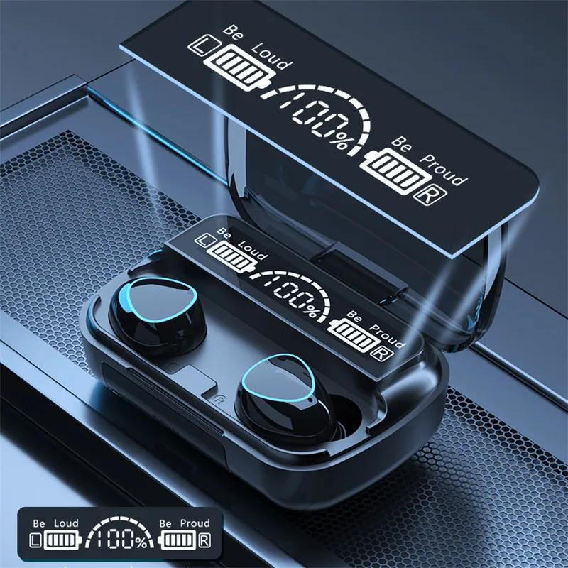 M10 Kabellose Ohrhörer 9D Stereo - 3500mAh Ladebox Sport Wasserdicht TWS Bluetooth Kopfhörer mit Mikrofon