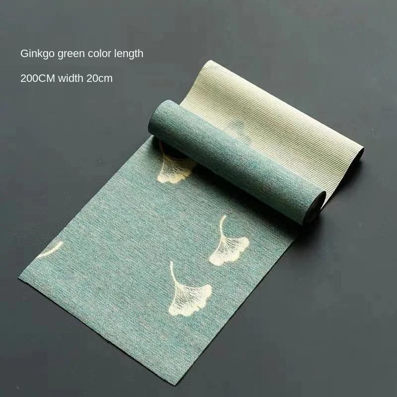 Japanese-Style Waterproof Fiber Tea Mat Linen Table Runner Table Mat Tea Art Tea Fabric Tea Mat Zen Tea Plate Mat Tea Utensils