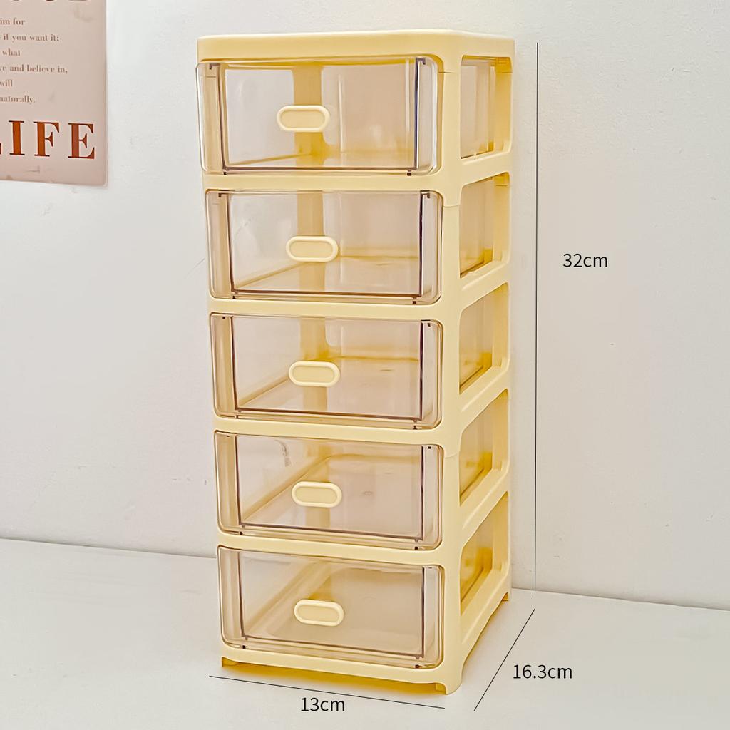 Desktop Storage Box with Cover Drawer Type Large Capacity Organizer Office Stationery Hair Accessories Storage Box