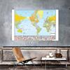 World Map Art with National Flags,Frameless,Wall Decor for Classroom,Office,Travel,Gift for Geography Enthusiasts,Graduation