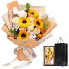 DcOaGt Soap Flowers Sunflower Bouquet Day Birthday Present Daisy Rose Tulip Soap Flowers Artificial Bouquet Never Withers Wedding Gift Opening Gift