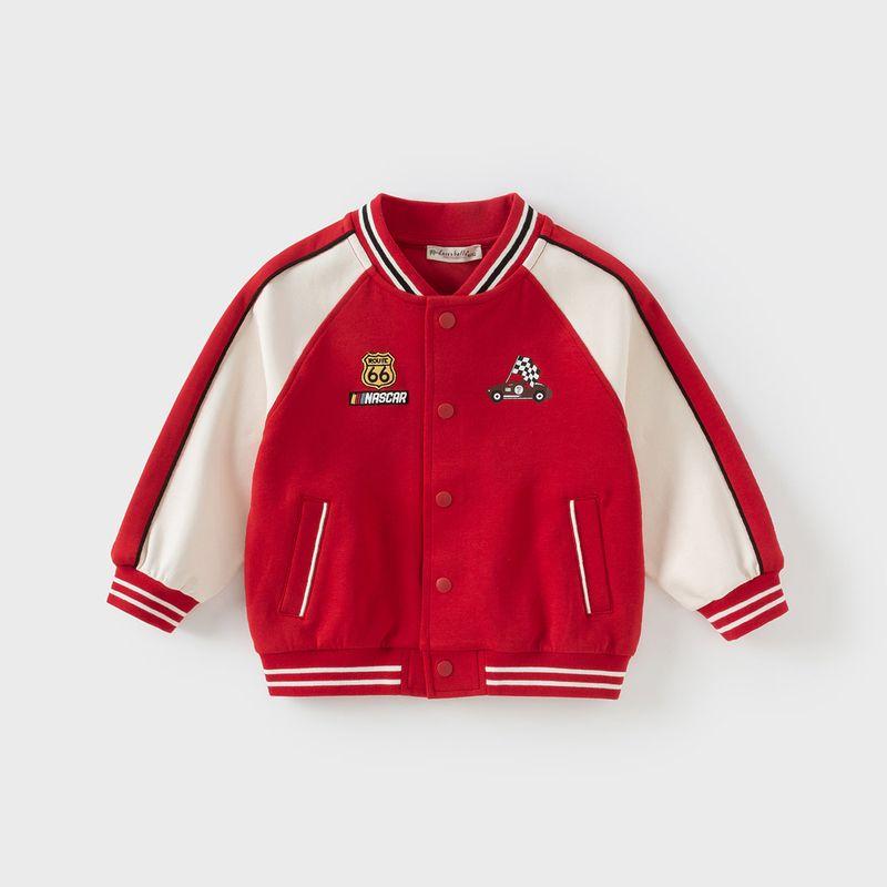 

David Bella Kidsren s Baseball Jacket 2026 Spring New Style Jacket for Boys and Girls Baby Casual Sports Top Red [Ready Stock] 90