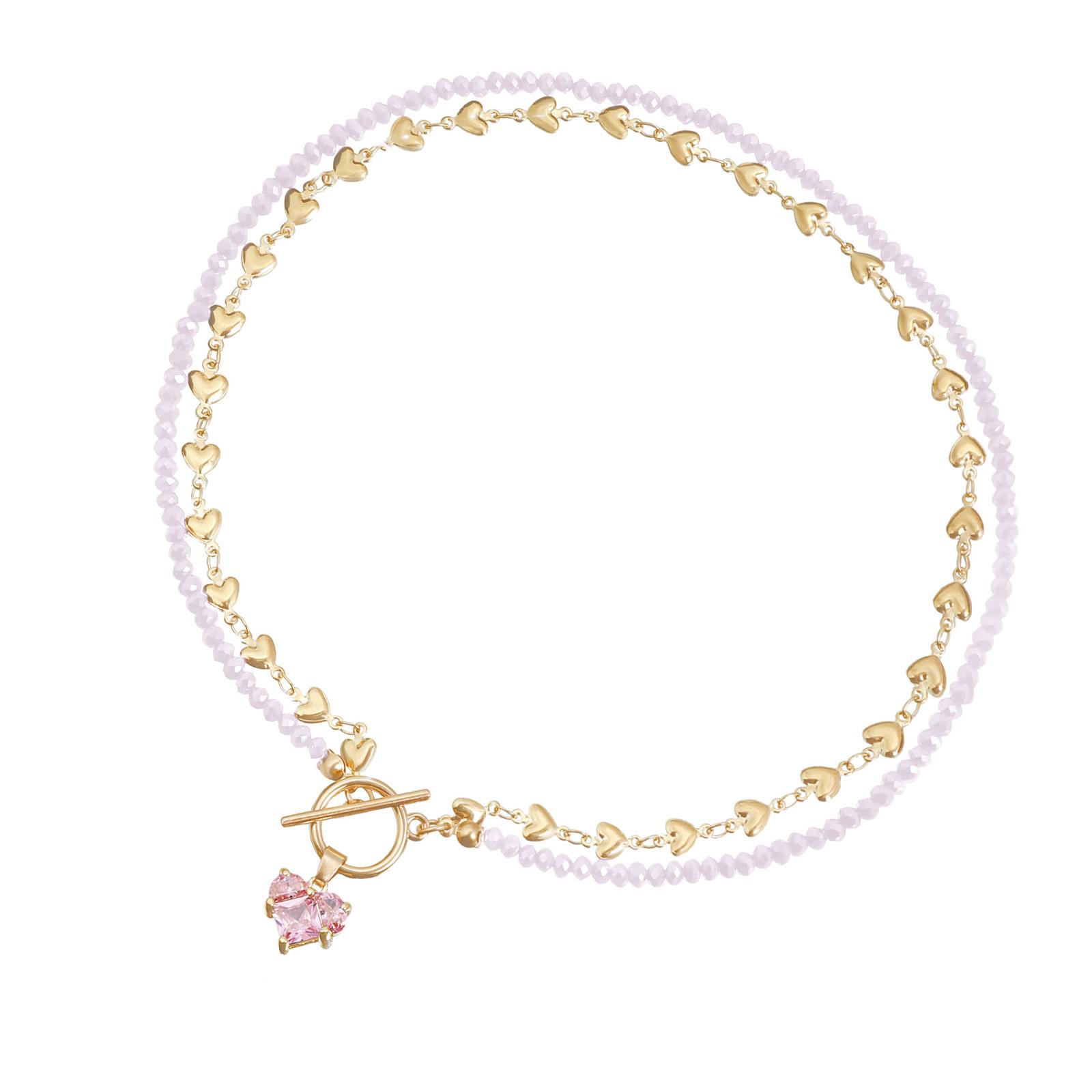 

Elegant Heart Zircon Pendant Necklace Featuring Sturdy Chain for Women and Girls Seek Unique Styles Casual Wear