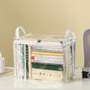 Foldable Book Box Student Dormitory Classroom Book Organizer Transparent Waterproof Household Book Organizing Storage Box