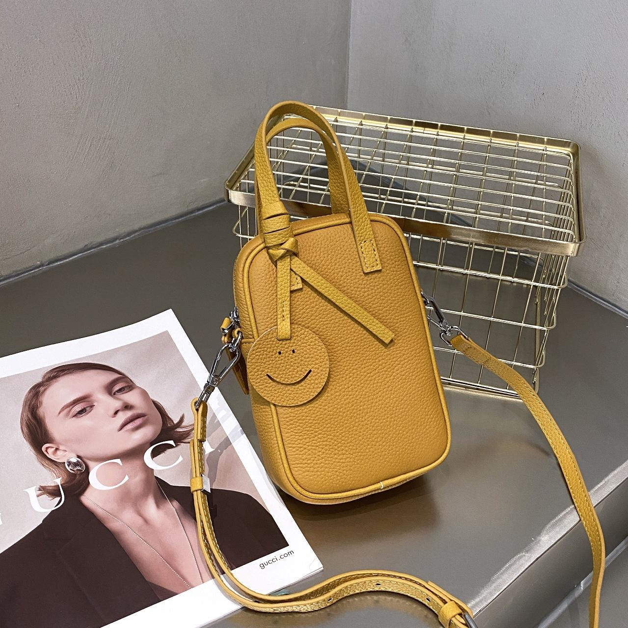 

Плечевая Модная Женская Сумка Однотонная Практичная Сумка для Мелочи жёлтый