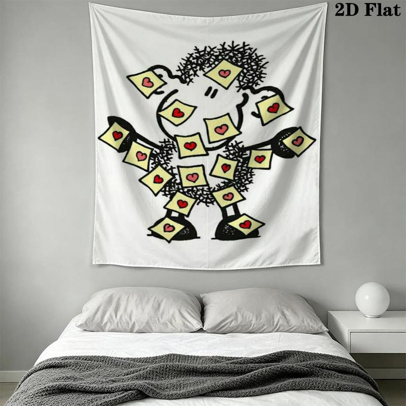 Sheepworld Wall Tapestry Aesthetic Wall Hanging Printed Fabric Blanket Decorative Tapestries for Bedroom Living Room Home Decor